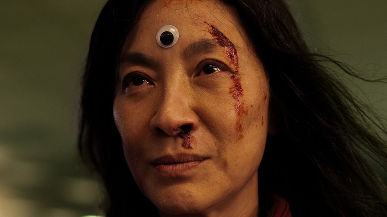 Michelle Yeoh with googly third eye