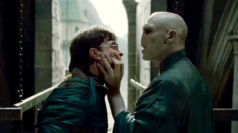 Voldemort holding Harry Potter's face in "Harry Potter and the Deathly Hallows -- Part 2" (2011)