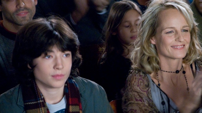 Young Ezra Miller at a game