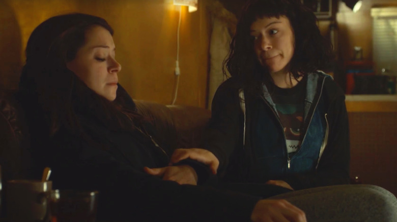 M.K. comforting Sarah