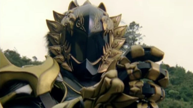Dai Shi in human form wearing golden armor on Power Rangers Jungle Fury