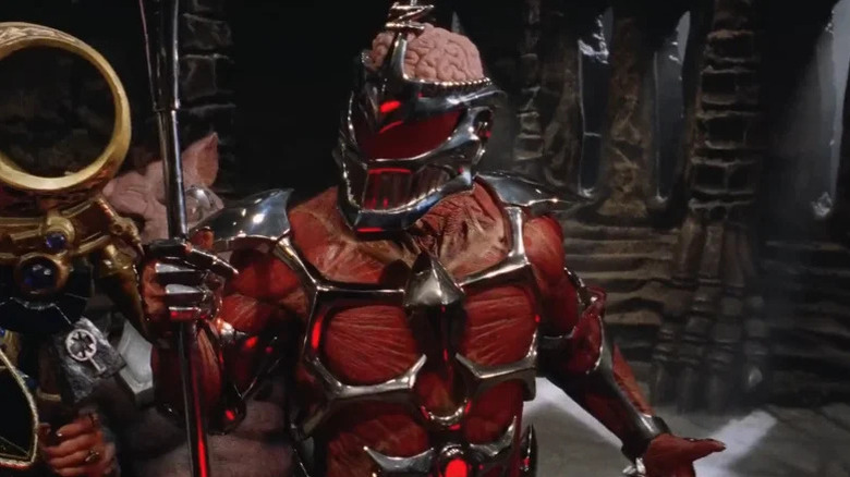 Lord Zedd  holding a staff in Mighty Morphin Power Rangers: The Movie