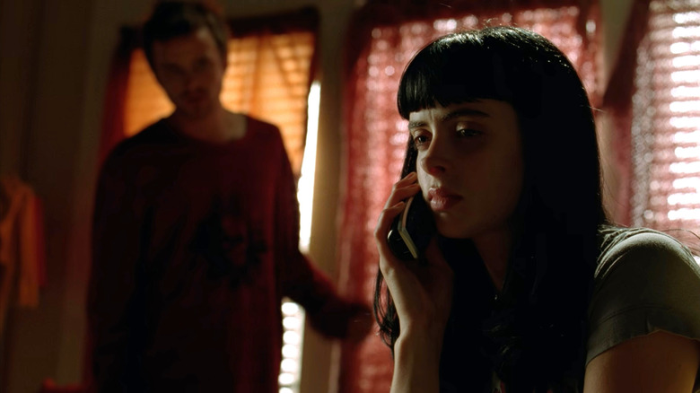 Jane talking on the phone