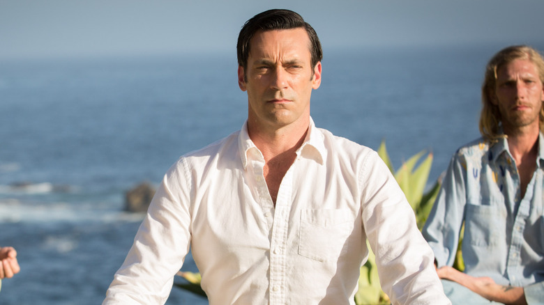 Don Draper meditating in "Mad Men"