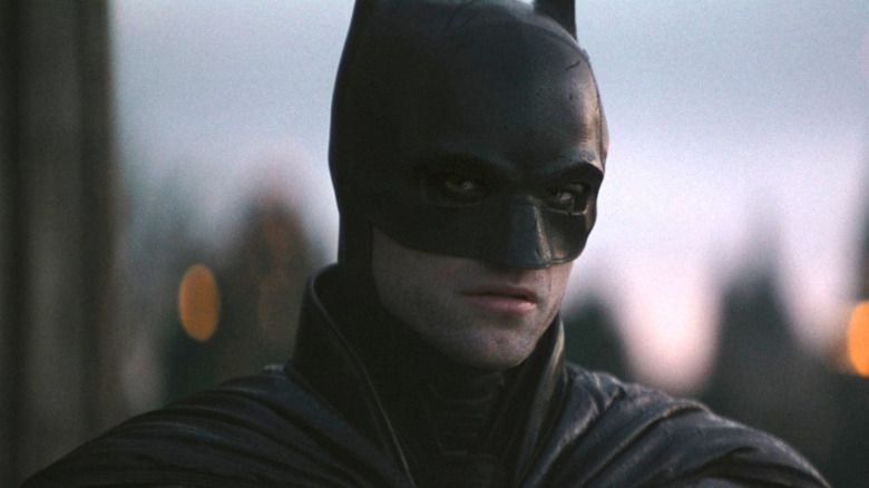 Robert Pattison's Batman staring stoically
