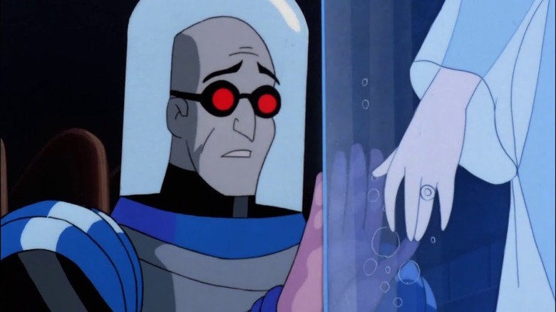 Mr. Freeze touches wife's cryotube