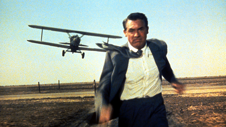 Thornhill in the iconic crop duster scene
