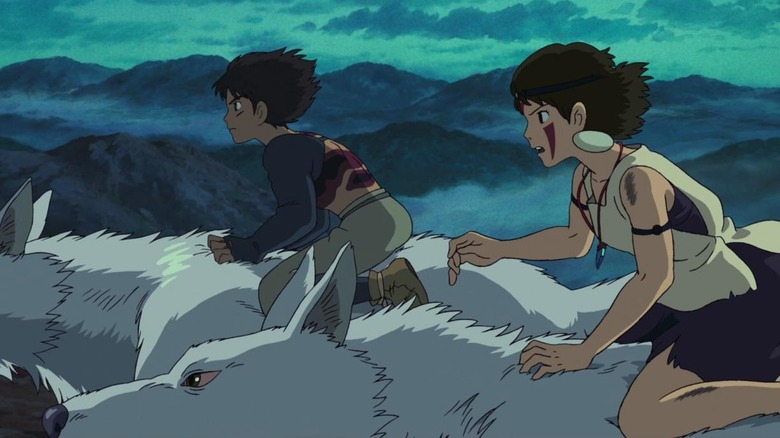Ashitaka and San racing to save the day