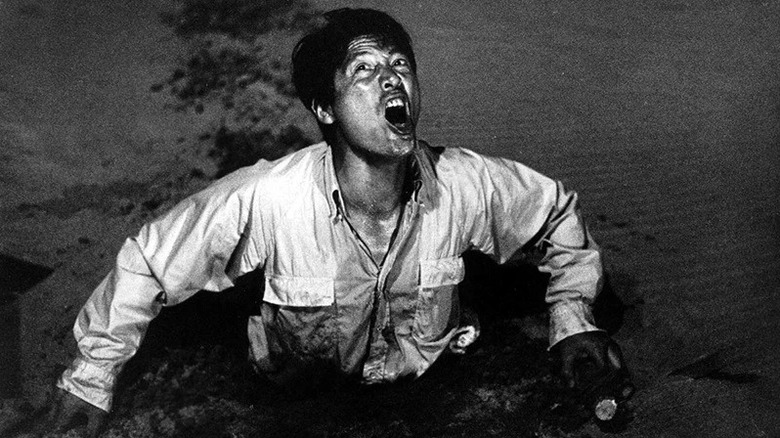 Entomologist Niki Junpei trapped in some sand
