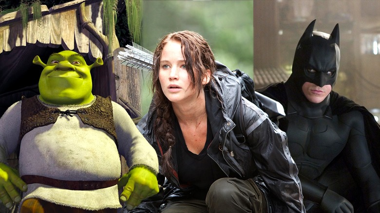 Shrek, Katniss and Batman