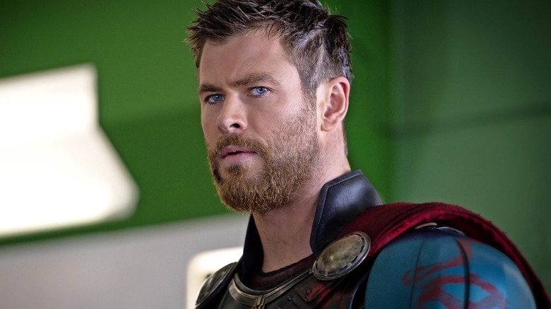 Thor looks over his shoulder