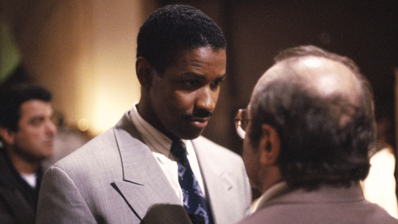 Denzel Washington facing Bob Hoskins in Heart Condition 