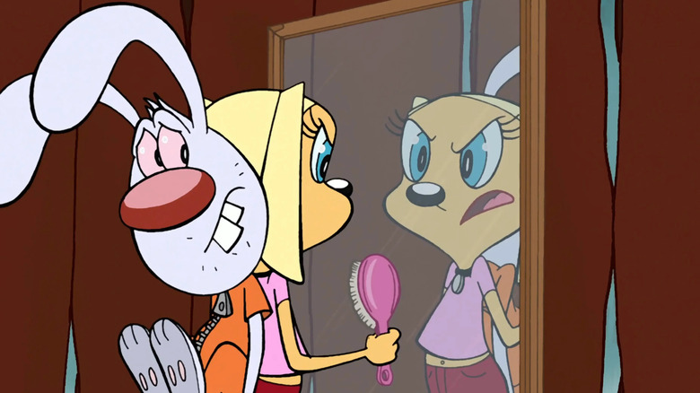 Mr. Whiskers stuck on Brandy in Brandy & Mr. Whiskers.
