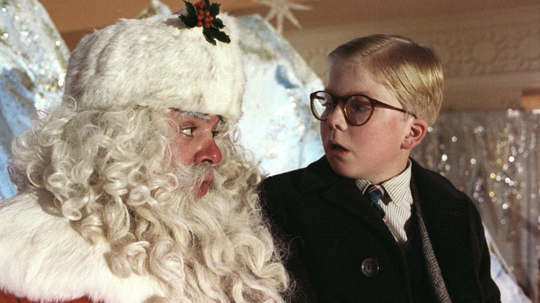 Ralphie sits on Santa's lap in A Christmas Story