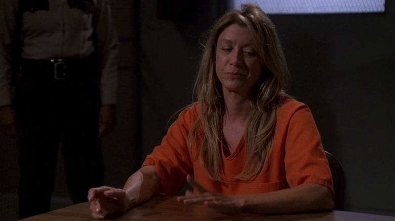 Convicted murderer Sarah Jean in her orange prison jumpsuit