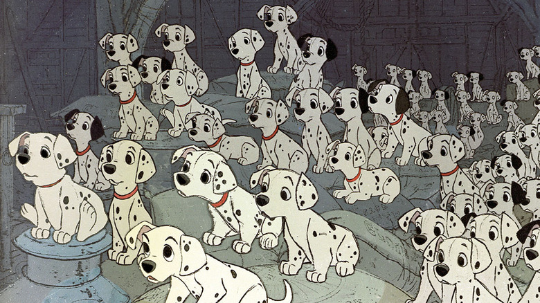 The puppies looking confused in "101 Dalmatians" (1961)