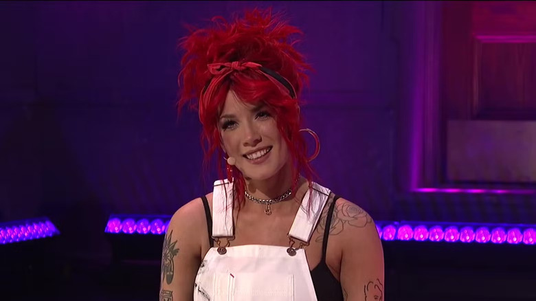 Halsey after her musical performance