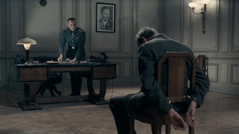 Philippe Gerbier being interrogated by a Nazi officer in "Army of Shadows"