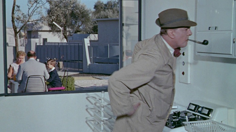 M. Hulot in the kitchen in "My Uncle"