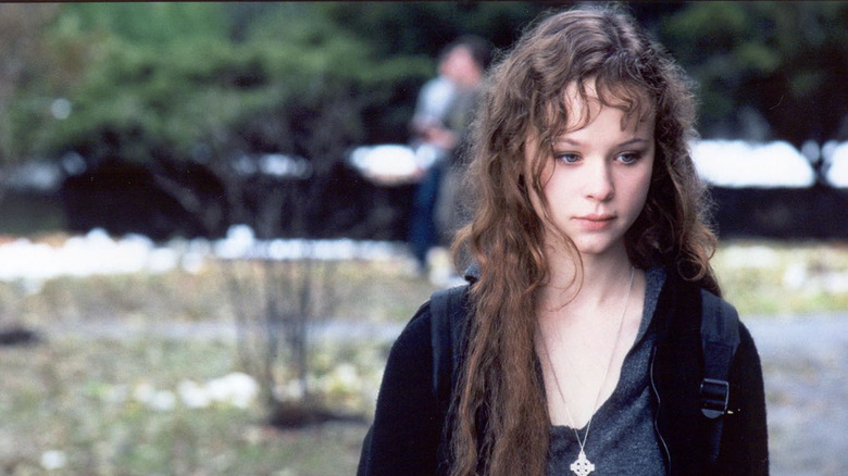 Liz Murray walks alone in a cemetery in "Homeless to Harvard: The Liz Murray Story" (2003)