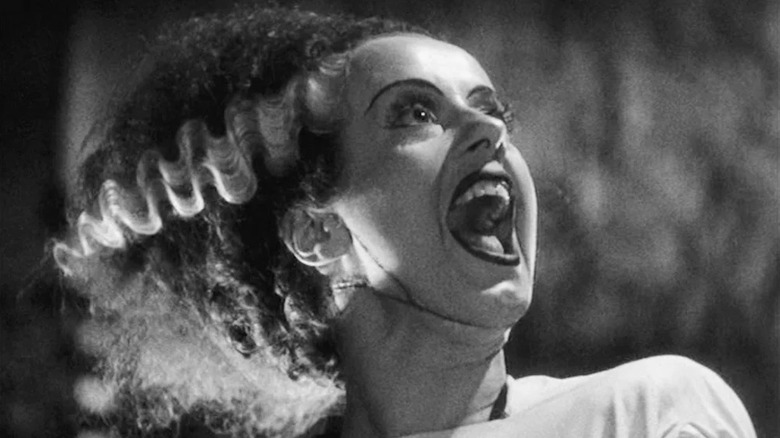 The Bride of Frankenstein screaming in Bride of Frankenstein