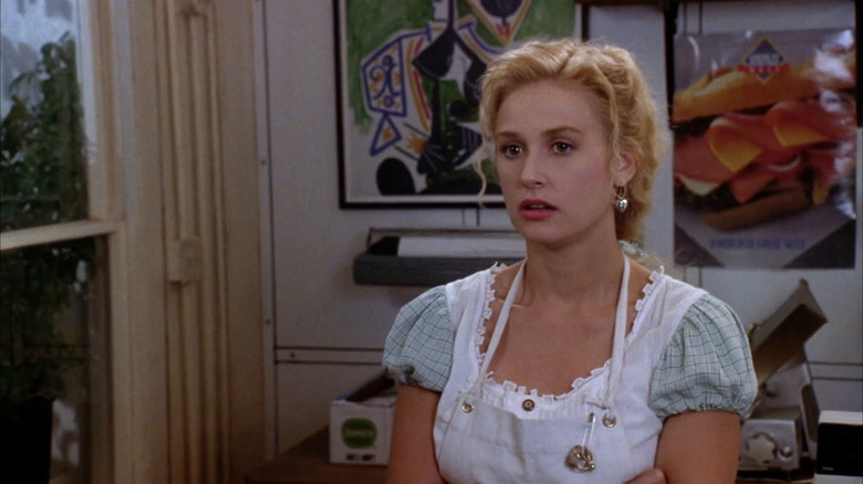 Marina Lemke works at a butchers shop in "The Butcher's Wife" (1991)