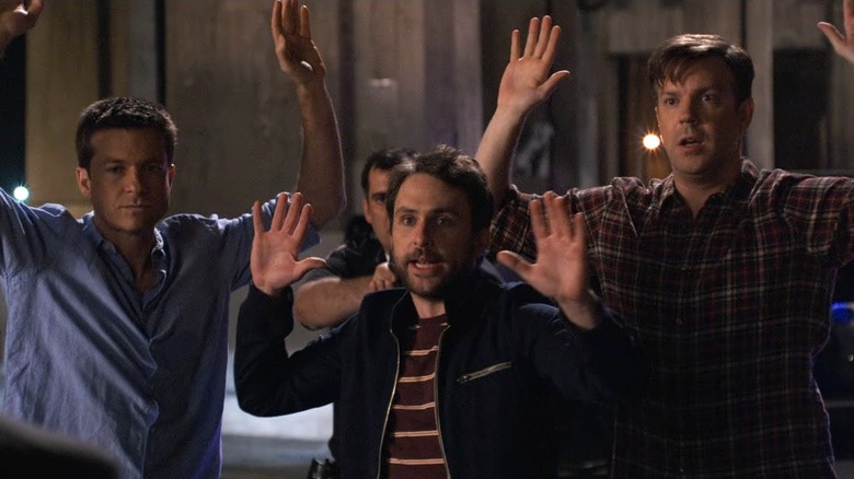 Nick, Dale, and Kurt are caught by the police in Horrible Bosses