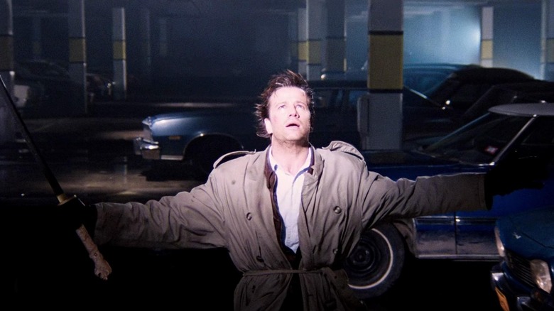 Conner MacLeod absorbing "the Quickening" from a nemesis in Highlander (1986)