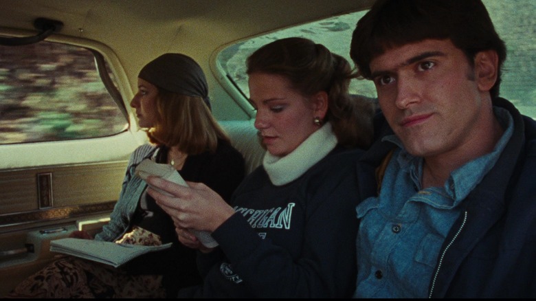 Ashley, Cheryl, and Linda sitting in a car