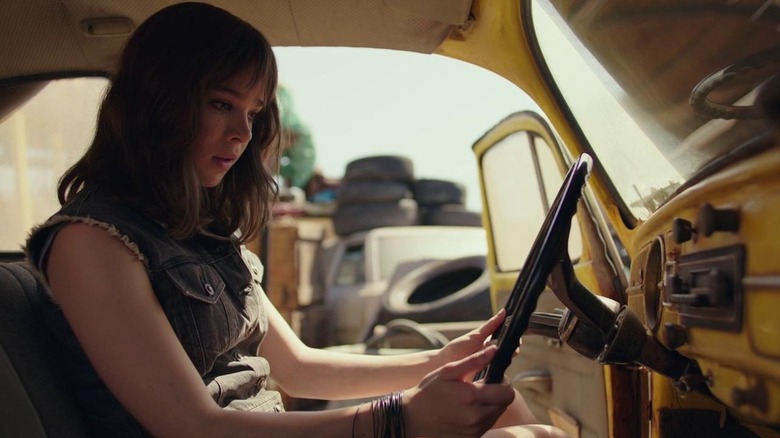 Charlie driving Bumblebee in Bumblebee