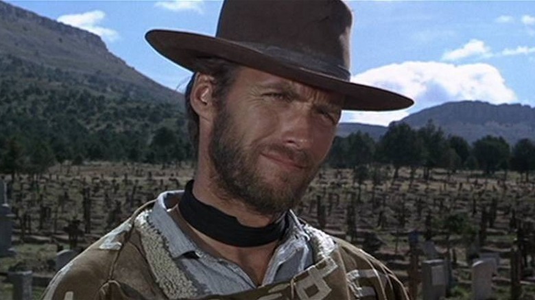 The Man With No Name smirking in The Good, the Bad and the Ugly