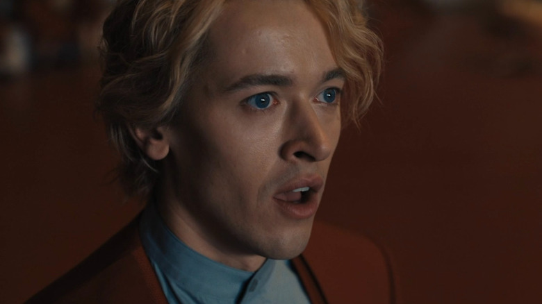 Coriolanus Snow looking astonished in The Hunger Games: The Ballad of Songbirds and Snakes