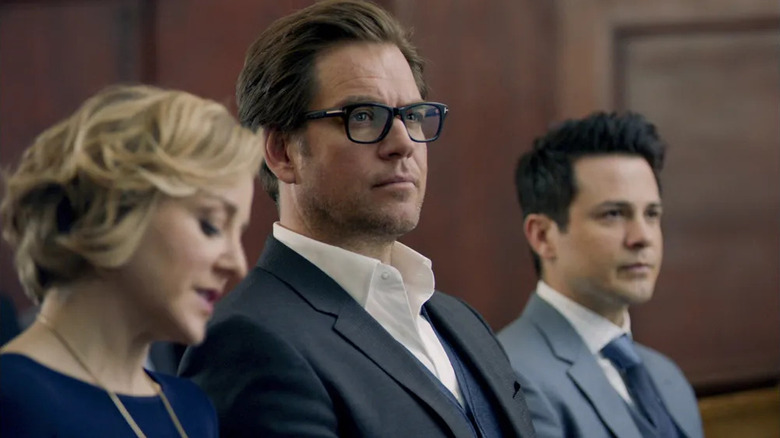 Bull sits in the courtroom looking at the judge in "Bull" (2016-2022)