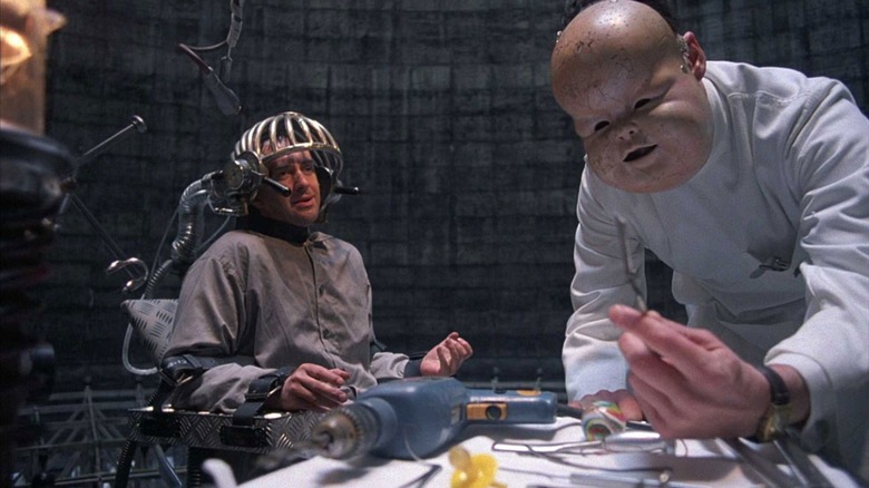 Sam Lowry about to be tortured in "Brazil"