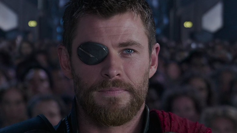 Thor smiling with eyepatch