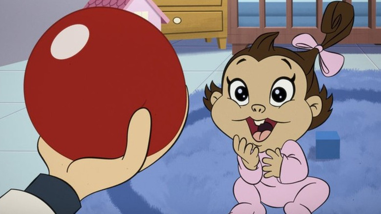 Laser Baby reacts to a ball in "The Boys Presents: Diabolical"