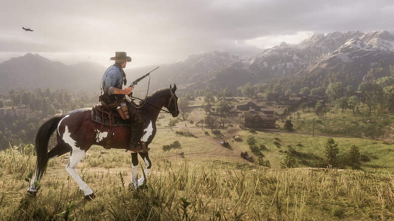 Arthur Morgan on horse