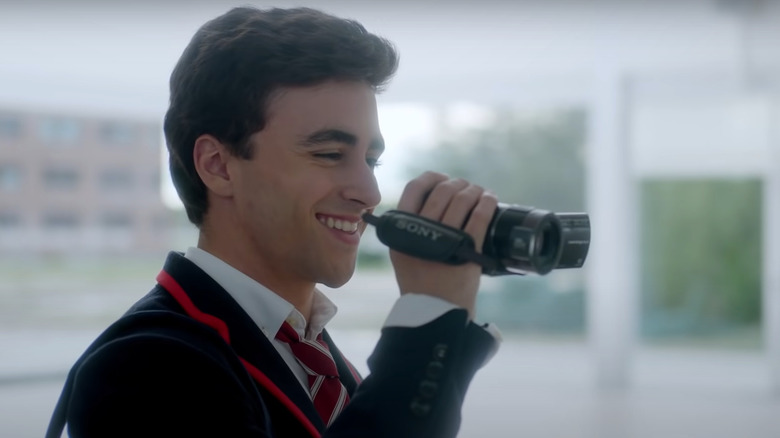 Samuel Garcia recording with camcorder