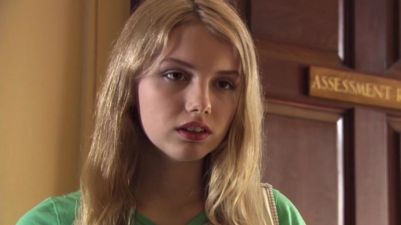 Cassie Ainsworth in school hallway