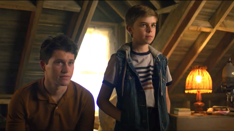 Frank and Joe Hardy in attic