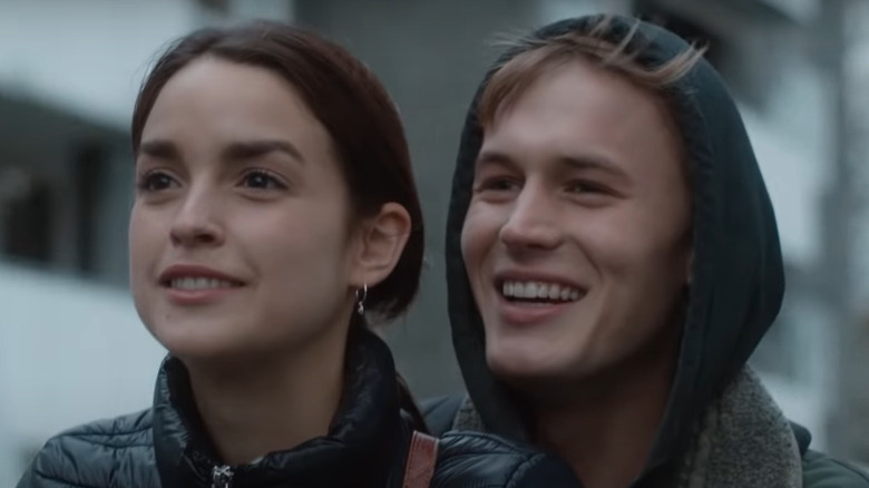 Tristan and Lea smiling hopefully