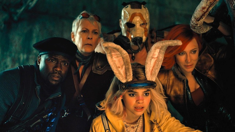 Roland, Patricia, Tiny Tina, Lilith, and Krieg in "Borderlands"