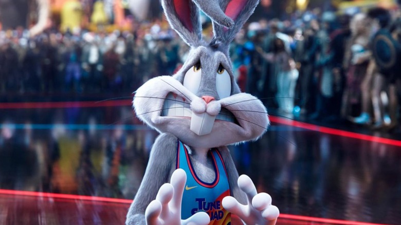 Bugs Bunny looking frightened in "Space Jam: A New Legacy"