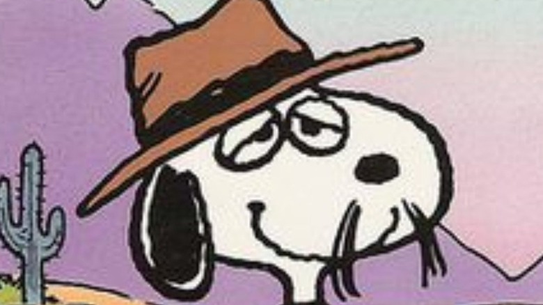 Spike alone in the desert smiling