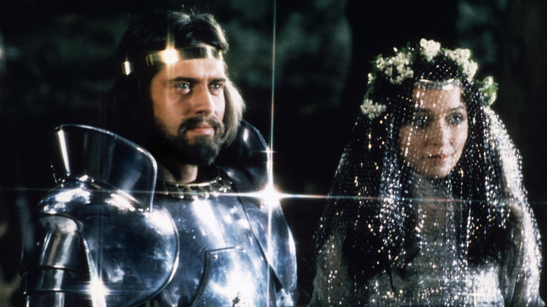 Lancelot stands next to Guenevere in wedding regalia 'Excalibur' (1981)