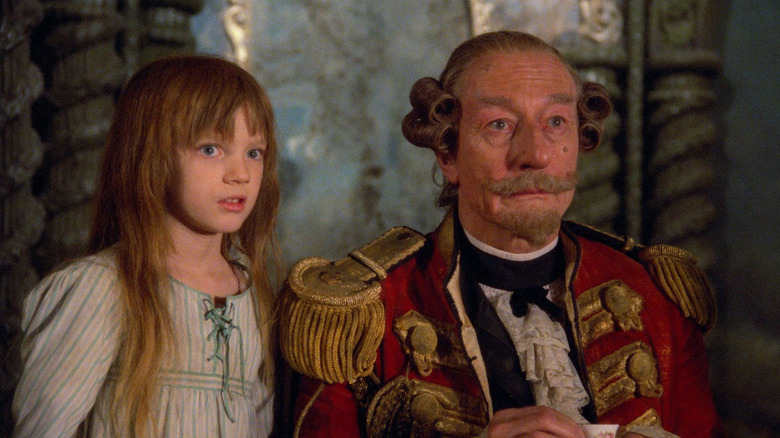 Baron Munchausen talks to Sally Salt in 'The Adventures of Baron Munchausen' (1989)