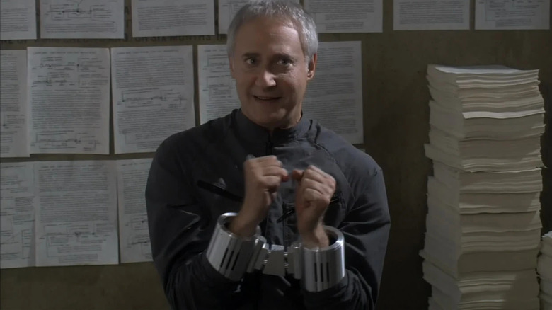 Arik Soong smiles in handcuffs in Star Trek: Enterprise