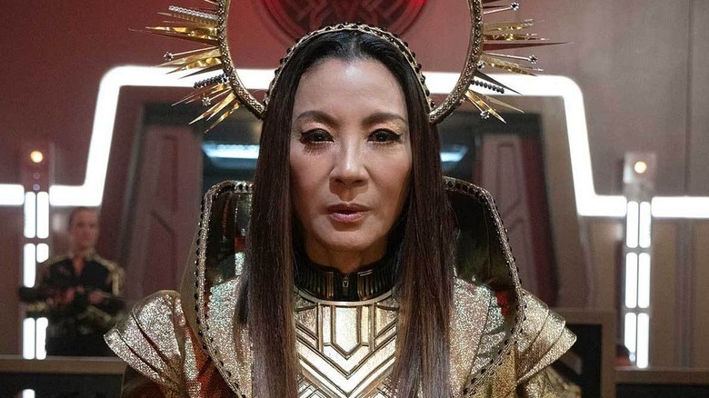 Emperor Georgiou in her throne in Star Trek: Discovery