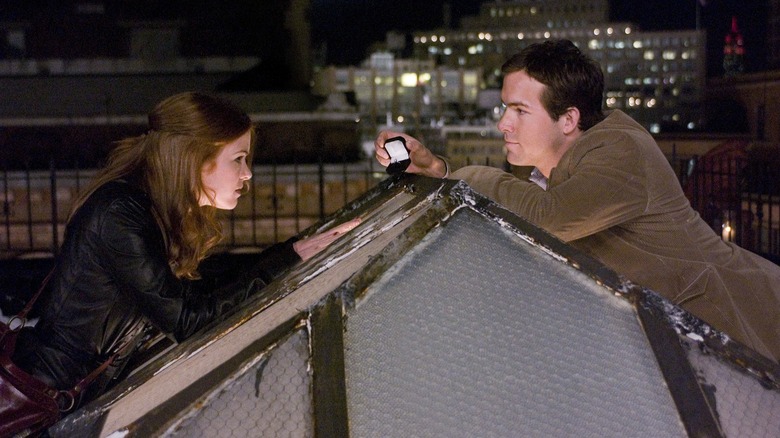 Will showing a ring to April on a rooftop in Definitely, Maybe