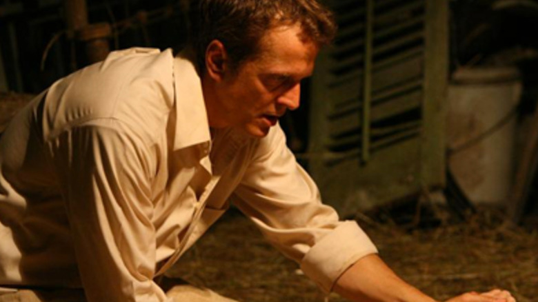 Patrick Fabian holds Ashley Bell